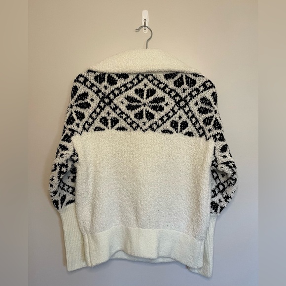 Anthropologie Pilcro Maia Cropped Quarter-Zip Pullover, White, Size S, EUC - Picture 5 of 8